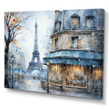 Grey Urban Parisian street IV - Cityscapes Canvas Wall Art