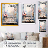 Paris winter Window View II - Cityscapes Canvas Wall Art