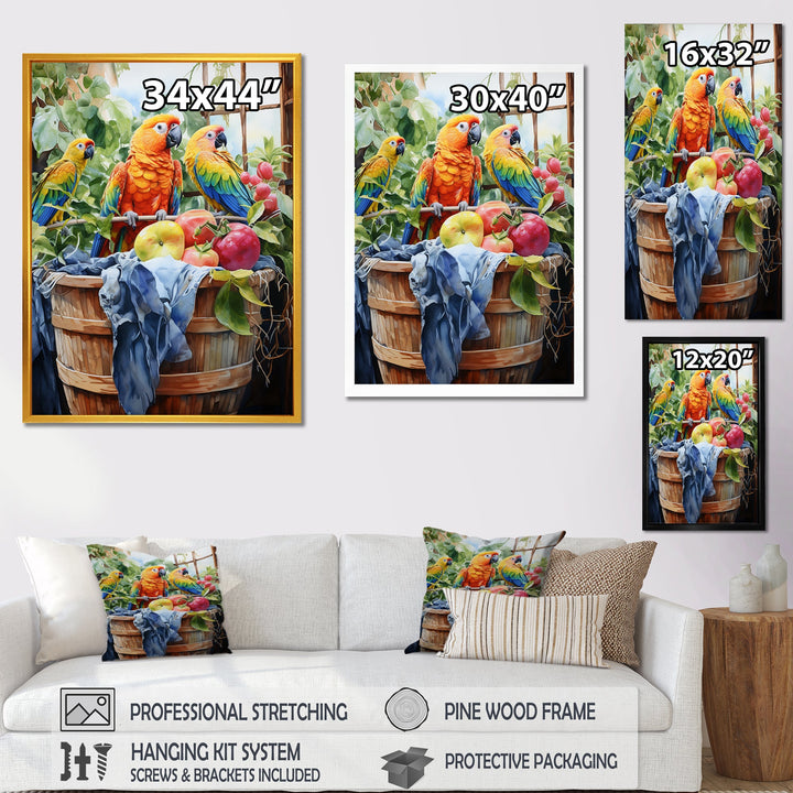 Yellow Parrot Paradise - Yellow Parrot Wall Art