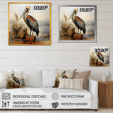 Retro Pelican by the shore - Pelican Home Decor Art