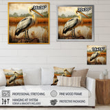 Black Pelican by the shore - Pelican Bedroom Wall Art