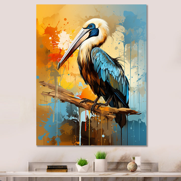 Feathered Pelican elegance - Pelican Wall Decor