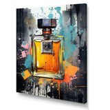 Gold and blue Fragrant bottles of art deco perfumes 1 - Fashion Canvas Wall Art