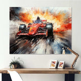 Formula one speed car Speedway Fury 2 - Architecture Canvas Wall Art