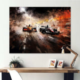 Formula one speed car Speedway Fury 3 - Architecture Canvas Wall Art