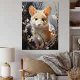 Curious Meadow Mouse rodent - White Rodent Wall Art