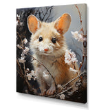 Curious Meadow Mouse rodent - White Rodent Wall Art