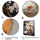 Curious Meadow Mouse rodent - White Rodent Wall Art