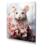 Rats floral Portrait blooms - Rodent Bedroom Wall Art