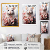 Rats floral Portrait blooms - Rodent Bedroom Wall Art
