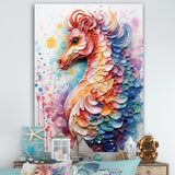 Pink Seahorse Oceanic Elegance - Seahorse Wall Art Prints