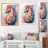 Pink Seahorse Oceanic Elegance - Seahorse Wall Art Prints