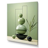 Green Zen spiritual stone 2 - Spiritual Canvas Wall Art