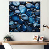 Blue Sapphire Zen stones - Spiritual Canvas Wall Art