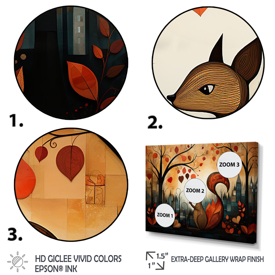 Squirrel landscape for nursery - Squirrel Living Room Wall Art