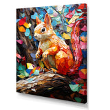 Colorful squirrel collage Delight - Squirrel Bedroom Wall Art