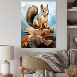 Brown squirrel forest adventure - Squirrel Wall Art Prints