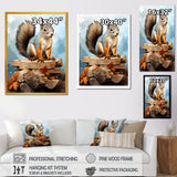 Brown squirrel forest adventure - Squirrel Wall Art Prints