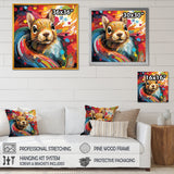 Colorful pop art squirrel portrait - Squirrel Large Canvas Wall Art
