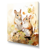 Cute Squirrel Playtime - Squirrel Bedroom Wall Art
