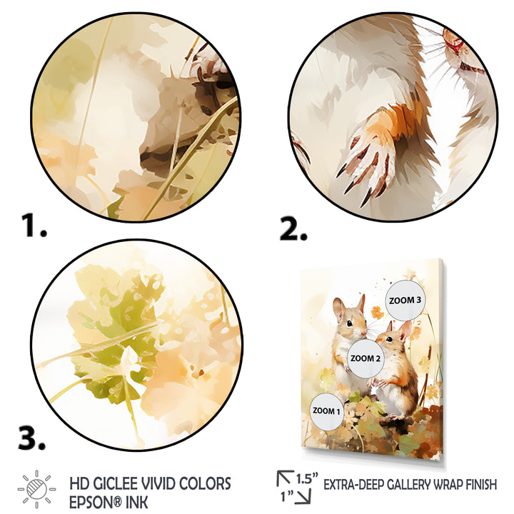 Cute Squirrel Playtime - Squirrel Bedroom Wall Art
