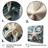 White and blue Oceanic starfish Gem - Starfish Wall Art Prints