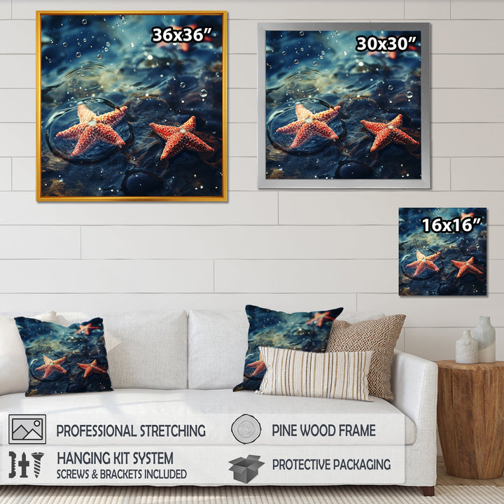 Yellow Oceanic starfish romance photo - Starfish Wall Art Prints
