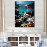 Blue Rainbow Starfish photo - Blue Starfish Wall Art