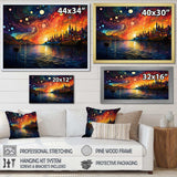 Starry Night Over the Rhone in France II - Landscapes Canvas Wall Art