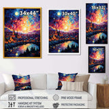 Starry Night Over the Rhone in France III - Landscapes Canvas Wall Art