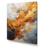 Gold and white geode lava III - Landscapes Canvas Wall Art