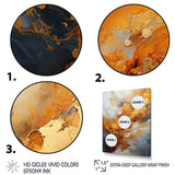 Gold and white geode lava III - Landscapes Canvas Wall Art