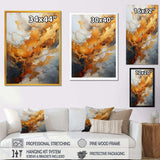 Gold and white geode lava III - Landscapes Canvas Wall Art