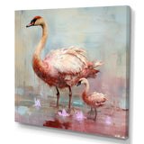 Pink blooming Swan beauty - Swans Bedroom Wall Art