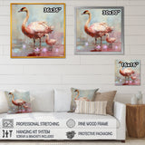 Pink blooming Swan beauty - Swans Bedroom Wall Art