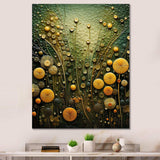 Green and yellow abstract botanical plants 2 - Abstract Canvas Wall Art