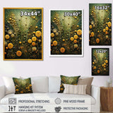 Green and yellow abstract botanical plants 2 - Abstract Canvas Wall Art