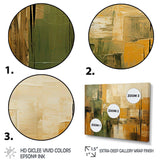 Green beige wild essence collage I - Abstract Canvas Wall Art