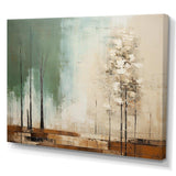 Green beige wild essence collage II - Abstract Canvas Wall Art