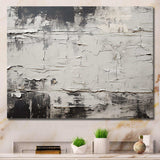 Abstract Grey Lunar Surface III - Abstract Canvas Wall Art