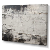 Abstract Grey Lunar Surface III - Abstract Canvas Wall Art