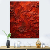 Volcanic Red Fusion vector 2 - Abstract Canvas Wall Art