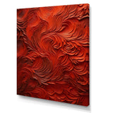 Volcanic Red Fusion vector 2 - Abstract Canvas Wall Art