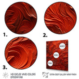 Volcanic Red Fusion vector 2 - Abstract Canvas Wall Art