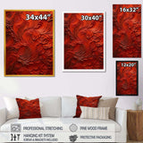 Volcanic Red Fusion vector 2 - Abstract Canvas Wall Art