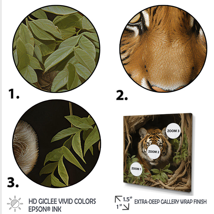 Brown jungle Tiger portrait - Tiger Wall Decor