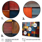 Colorful earth colors tiles V - Geometric Canvas Wall Art