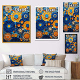 Yellow and blue Mosaic Tiles 2 - Geometric Canvas Wall Art