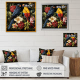 Yellow and blue Tropical Parrots - Blue Parrot Wall Art