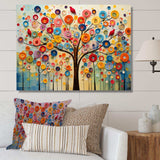 Colorful Abstract Tree 3 - Floral Canvas Wall Art